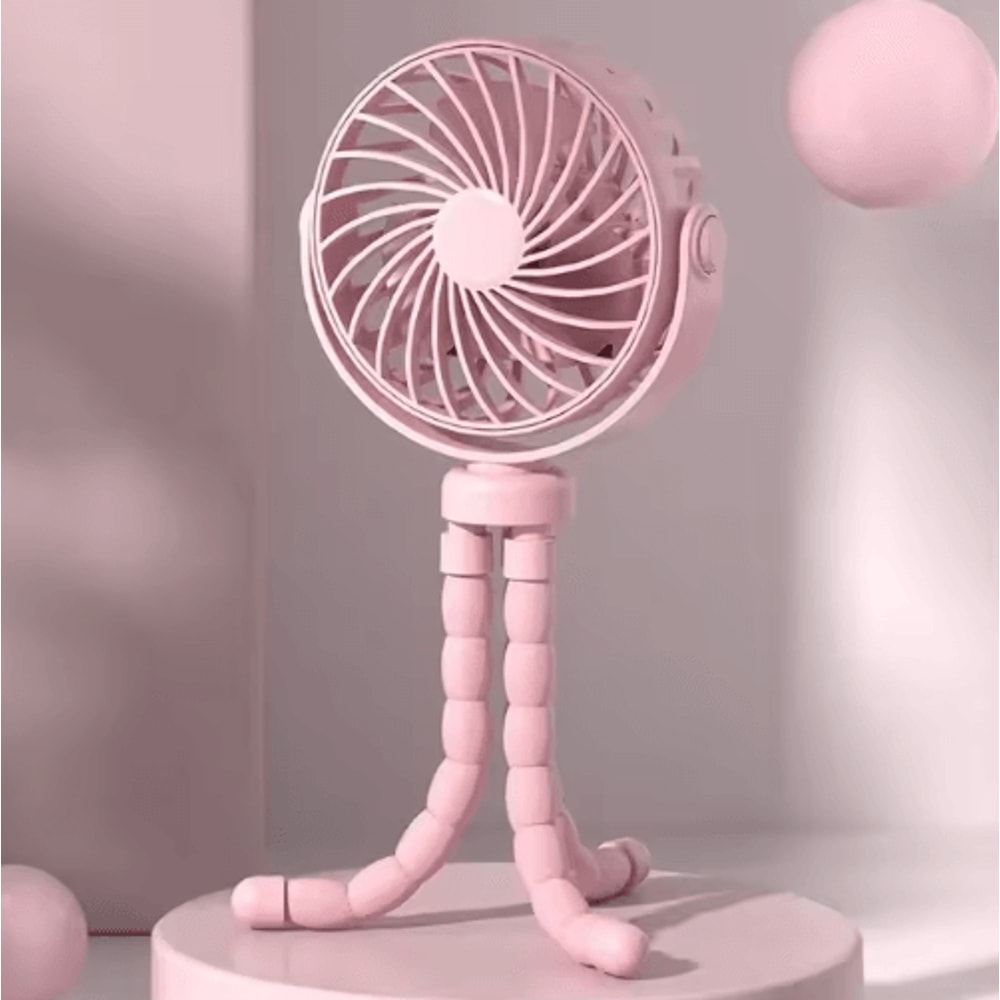 MultiFunctional Octopus Tripod Fan USB Rechargeable Stroller Clip Handheld Mini Fan 4