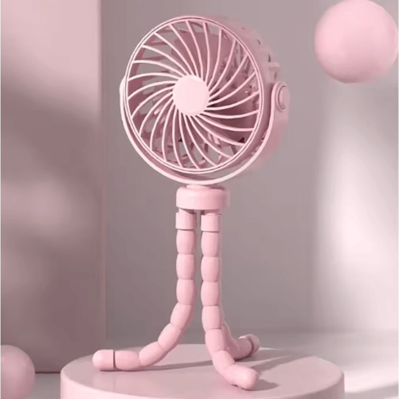 MultiFunctional Octopus Tripod Fan USB Rechargeable Stroller Clip Handheld Mini Fan 4