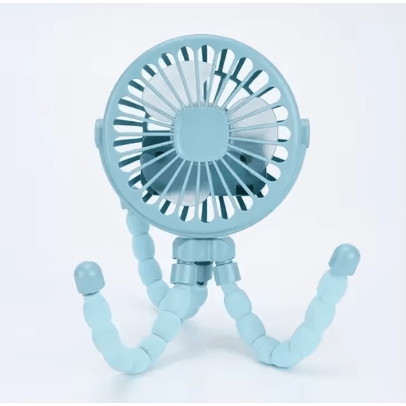 MultiFunctional Octopus Tripod Fan USB Rechargeable Stroller Clip Handheld Mini Fan 6