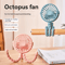 MultiFunctional Octopus Tripod Fan USB Rechargeable Stroller Clip Handheld Mini Fan 7