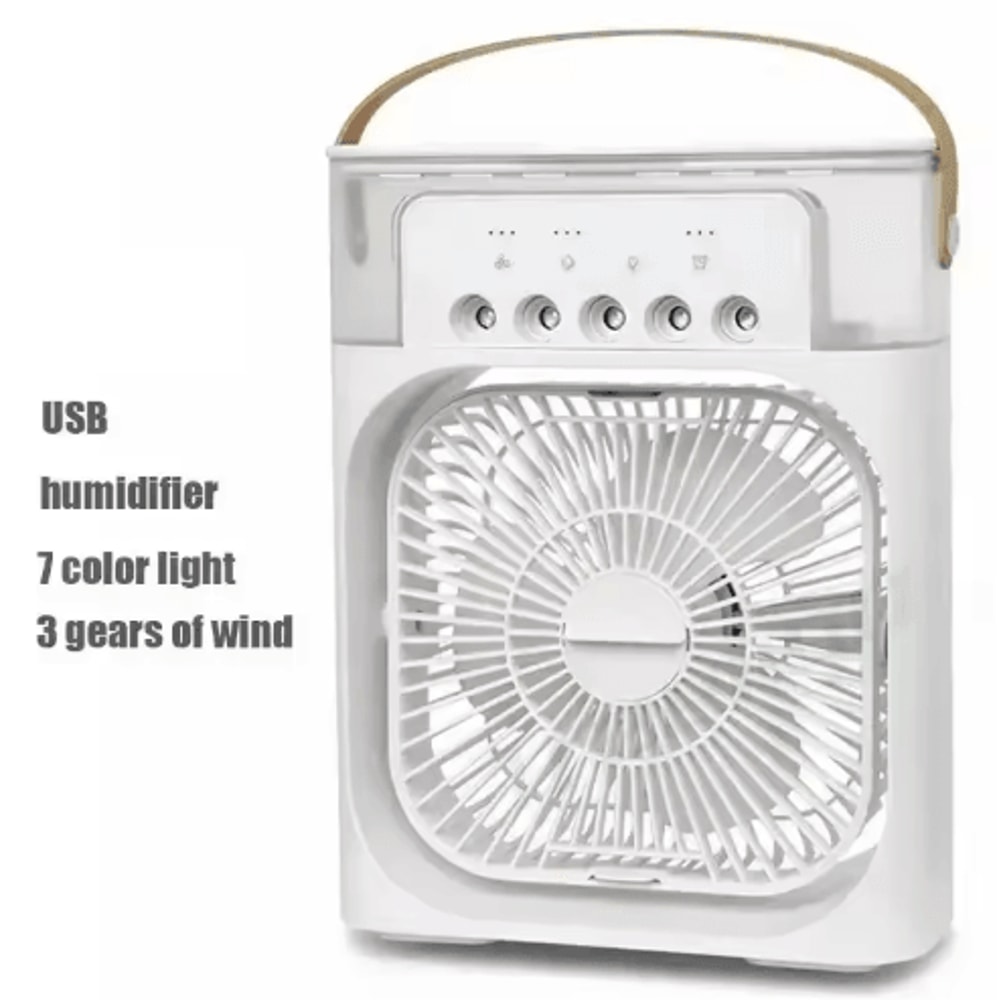 3in1 Mini Air Cooler Portable Air Conditioner Fan With Humidifier LED Night Light 2