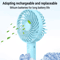 Mini Handheld Fan USB Rechargeable Portable Desk Fan For Travel Daily Cooling 7