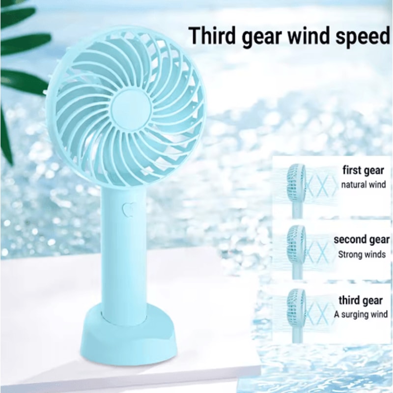 Mini Handheld Fan USB Rechargeable Portable Desk Fan For Travel Daily Cooling 8