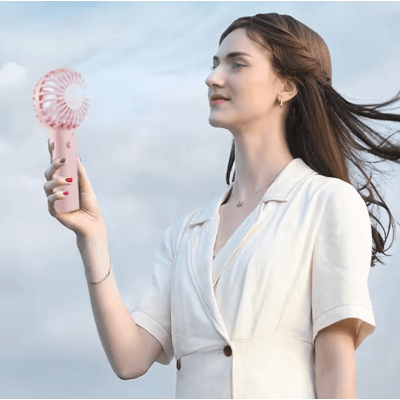 Mini Handheld Fan USB Rechargeable Portable Mini Fan For Travel Desk Use 6