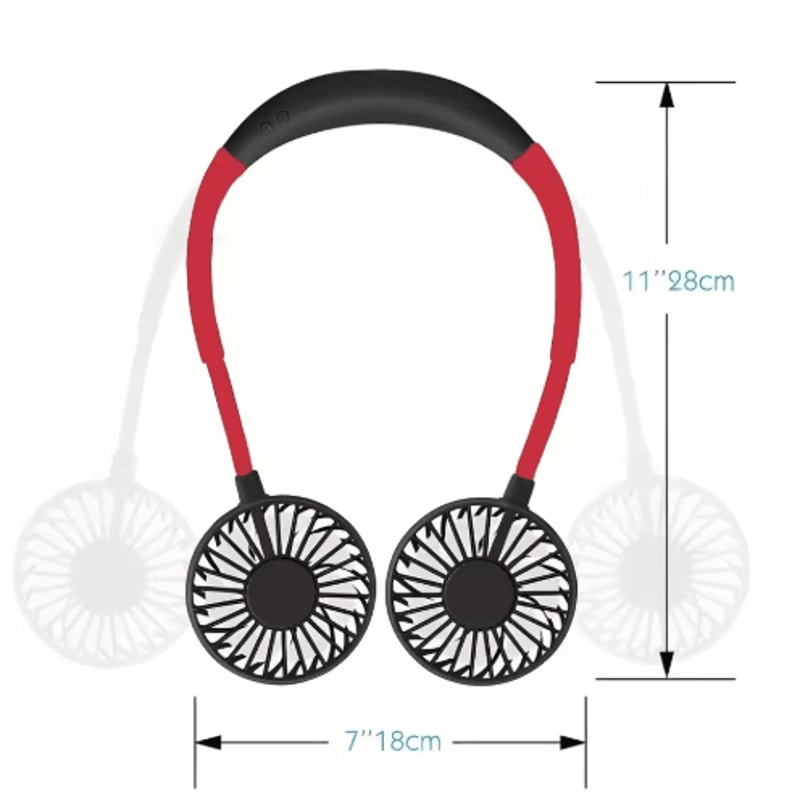 Portable Neck Fan With ColorChanging LED HandsFree 360 Aromatherapy Cooling Fan 7