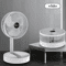 Foldable Mini Desktop Fan USB Rechargeable Retractable Cooling Fan For Dorm Office 1