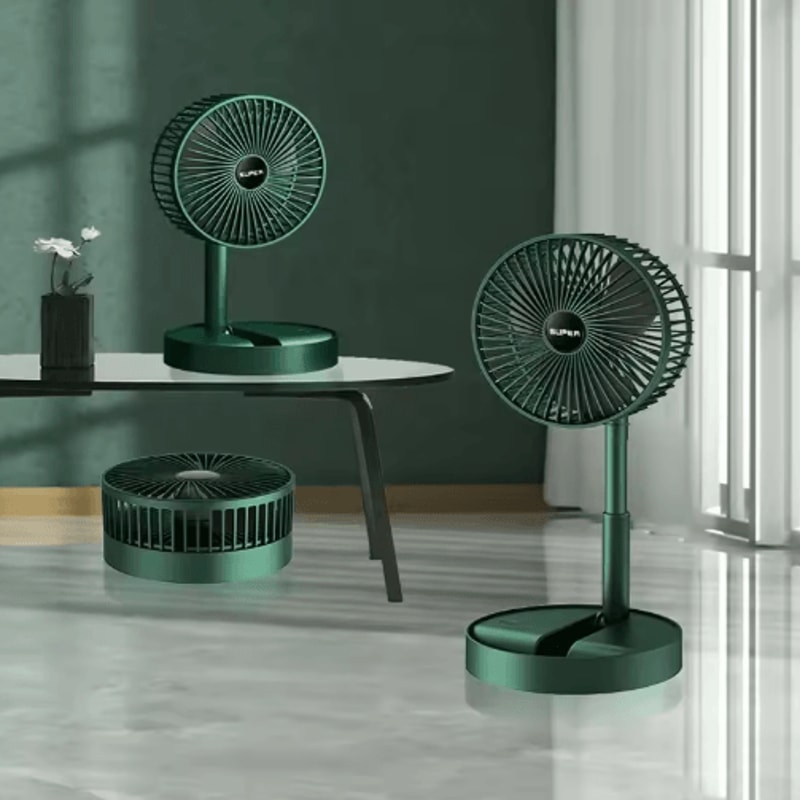 Foldable Mini Desktop Fan USB Rechargeable Retractable Cooling Fan For Dorm Office 7