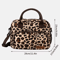 Leopard Print Insulated Lunch Bag Large Capacity Crossbody Lunch Tote For Moms Travel 2