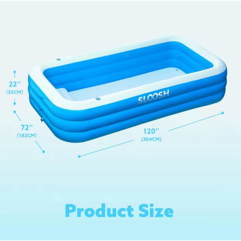 JOYFY FullSized Inflatable Swimming Pool Large Family Backyard Pool For Summer Fun 120by72 2