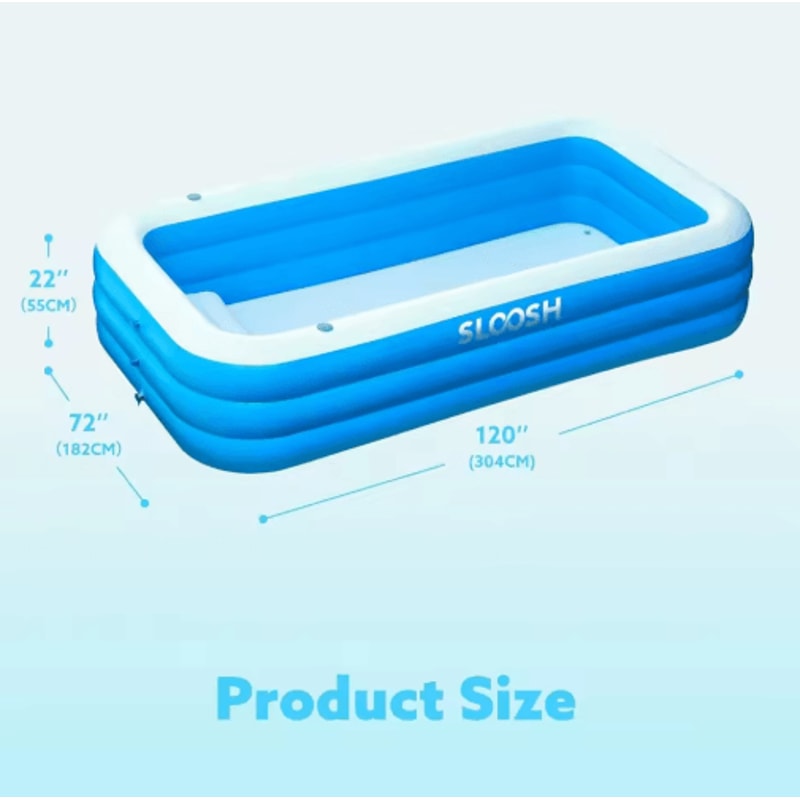 JOYFY FullSized Inflatable Swimming Pool Large Family Backyard Pool For Summer Fun 120by72 2