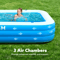 JOYFY FullSized Inflatable Swimming Pool Large Family Backyard Pool For Summer Fun 120by72 3