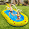 17M Inflatable Dinosaur Splash Pool Kids Outdoor Sprinkler Play Mat Water Toy 1