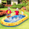 17M Inflatable Dinosaur Splash Pool Kids Outdoor Sprinkler Play Mat Water Toy 5