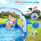 Dinosaur Inflatable Play Center Pool With Slide Kids Backyard Water Play Center With Sprinkler Pu 3