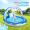Dinosaur Inflatable Play Center Pool With Slide Kids Backyard Water Play Center With Sprinkler Pu 5