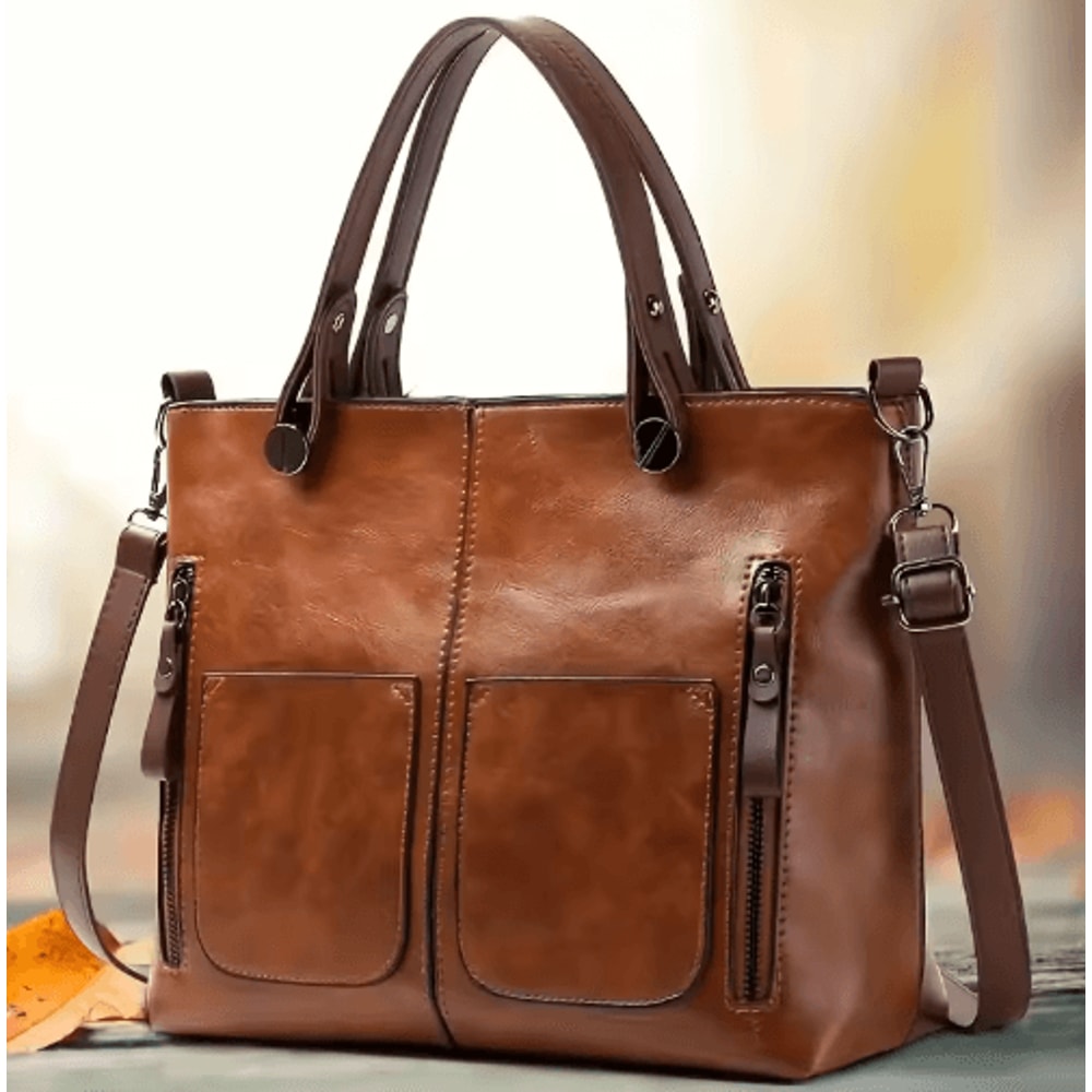 Retro PU Leather Womens Crossbody Bag Classic Shoulder Handbag For Daily Style 2