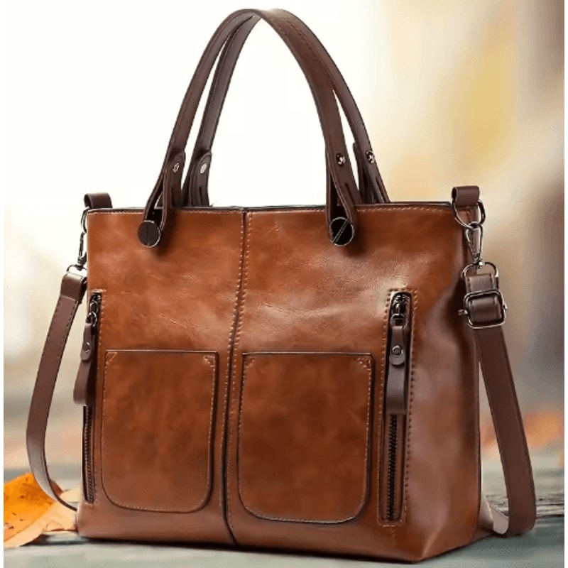 Retro PU Leather Womens Crossbody Bag Classic Shoulder Handbag For Daily Style 2