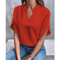 VEITCHE Womens VNeck Blouse Casual Summer Loose Fit Office Elegant Top 1
