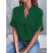 VEITCHE Womens VNeck Blouse Casual Summer Loose Fit Office Elegant Top 6