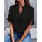 VEITCHE Womens VNeck Blouse Casual Summer Loose Fit Office Elegant Top 7
