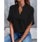 VEITCHE Womens VNeck Blouse Casual Summer Loose Fit Office Elegant Top 7