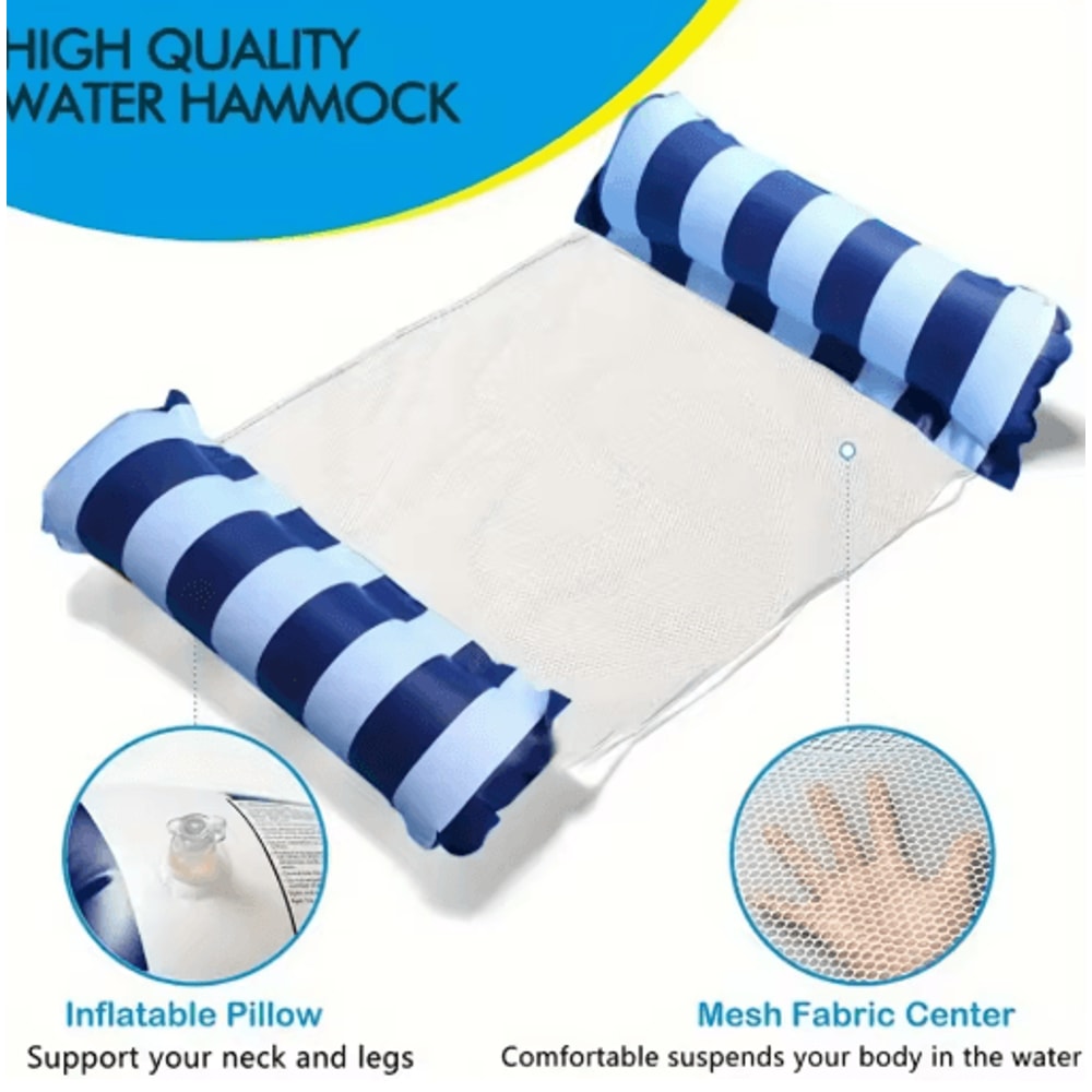 Premium Striped Pool Lounger Float Durable Inflatable Sunbathing Mattress For Beach Pool 6