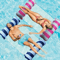 Premium Striped Pool Lounger Float Durable Inflatable Sunbathing Mattress For Beach Pool 0