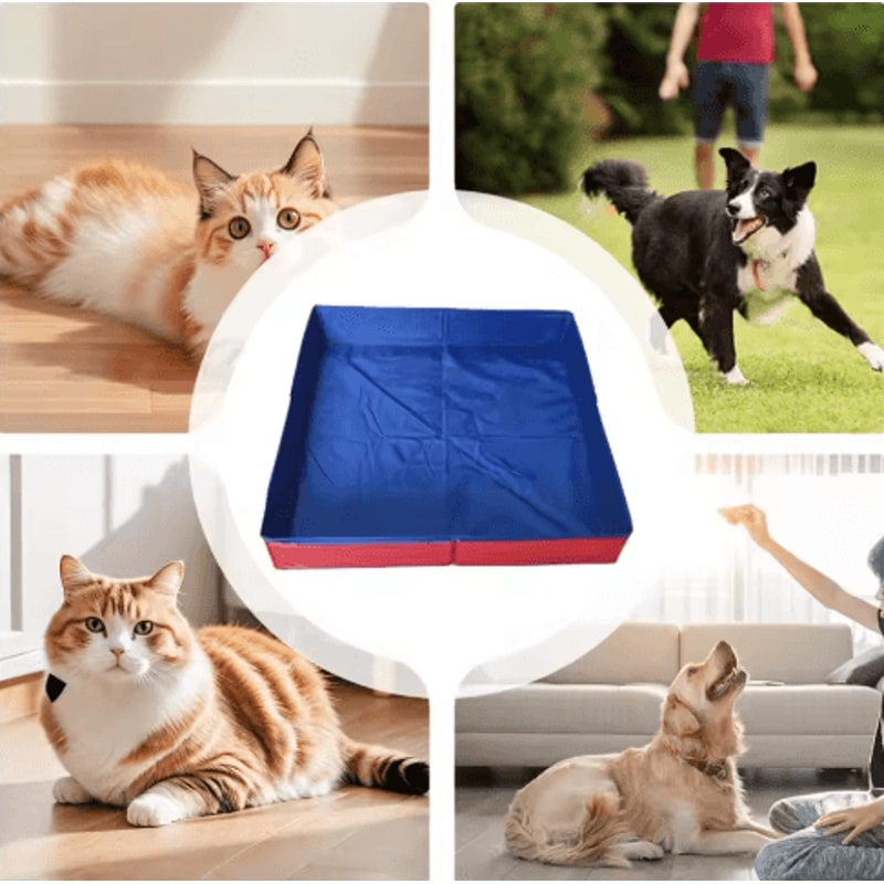 Foldable Dog Kiddie Pool NonInflatable Pet Bathing Tub For Dogs Cats 3
