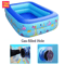 Large Inflatable Family Pool Rectangular Kids Outdoor Pool For Summer Fun 0