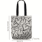 Large Capacity Canvas Tote Bag Stylish Womens Shoulder Commuter Bag With Love Print 2
