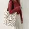 Large Capacity Canvas Tote Bag Stylish Womens Shoulder Commuter Bag With Love Print 0