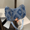 Womens Star Pattern Tote Bag Blue Distressed Shoulder Handbag For Everyday Style 9