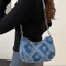 Womens Star Pattern Tote Bag Blue Distressed Shoulder Handbag For Everyday Style 7