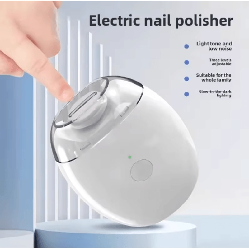 2in1 Electric Nail Clipper Automatic Nail Trimmer With LED Light For Baby Adults 4