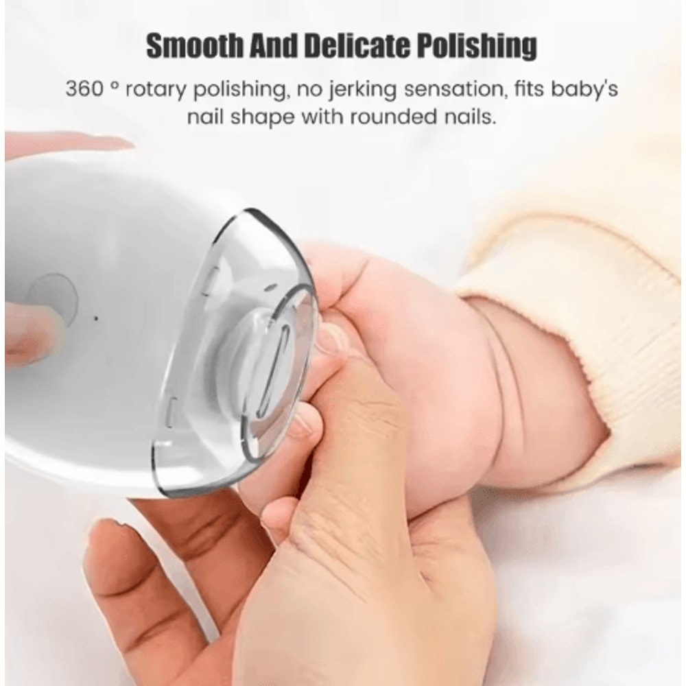 2in1 Electric Nail Clipper Automatic Nail Trimmer With LED Light For Baby Adults 5