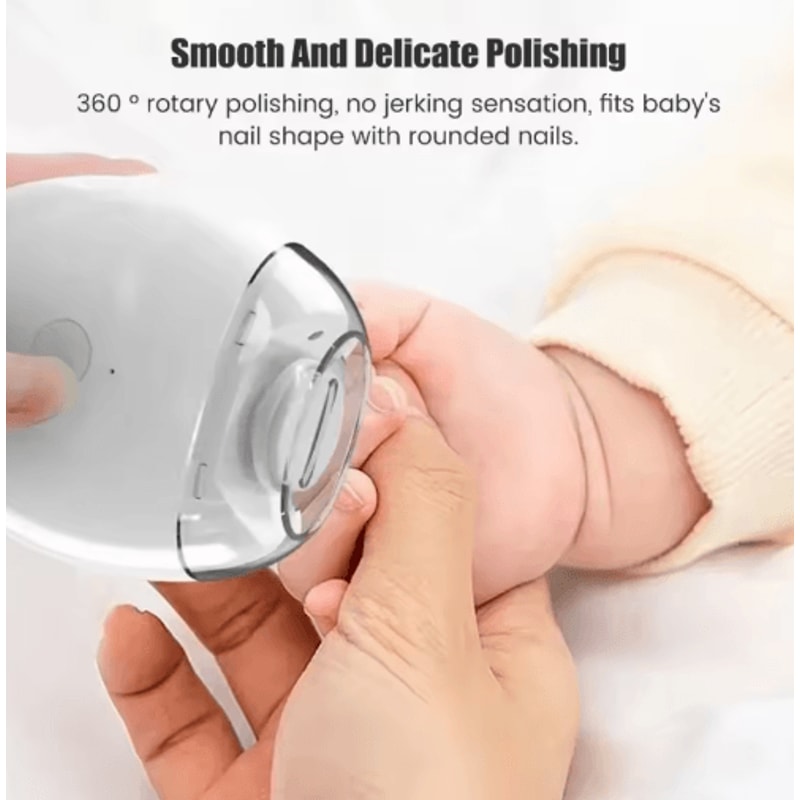 2in1 Electric Nail Clipper Automatic Nail Trimmer With LED Light For Baby Adults 5