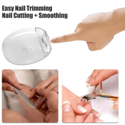 2-in-1 electric nail clipper – automatic nail trimmer with led light for baby & adults
