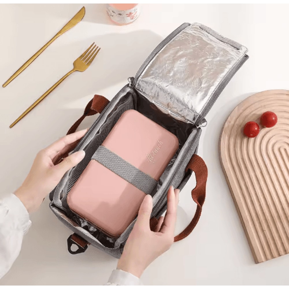 Insulated Lunch Box Bag Student Handheld Lunch Box Bag Highvalue Office Lunch Bag Aluminum Foil Wat 4
