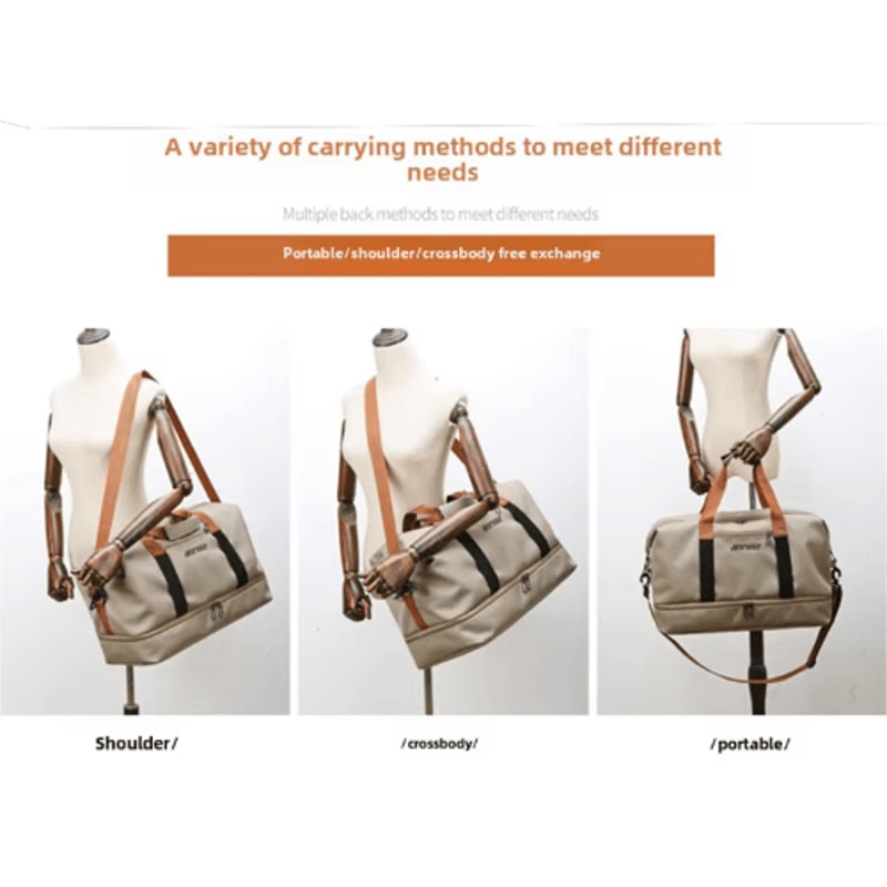 Expandable Travel Duffle Bag Large Capacity Womens Gym Overnight Shoulder Bag 7