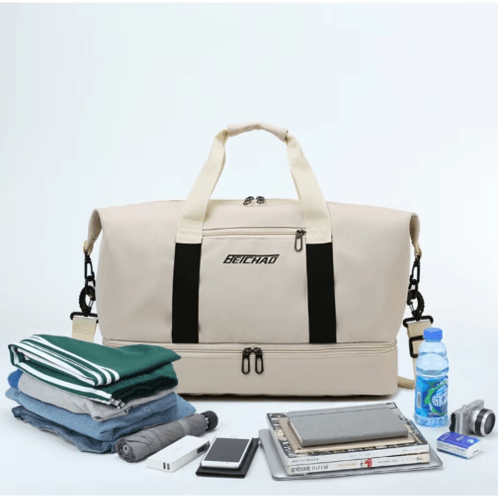 Expandable Travel Duffle Bag Large Capacity Womens Gym Overnight Shoulder Bag 8