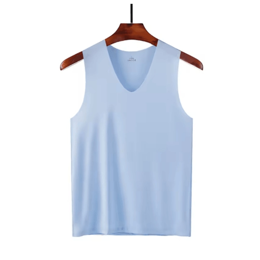 Mens Ice Silk Gym Tank Top Breathable Quick Dry Mesh Fitness Sleeveless Shirt 1