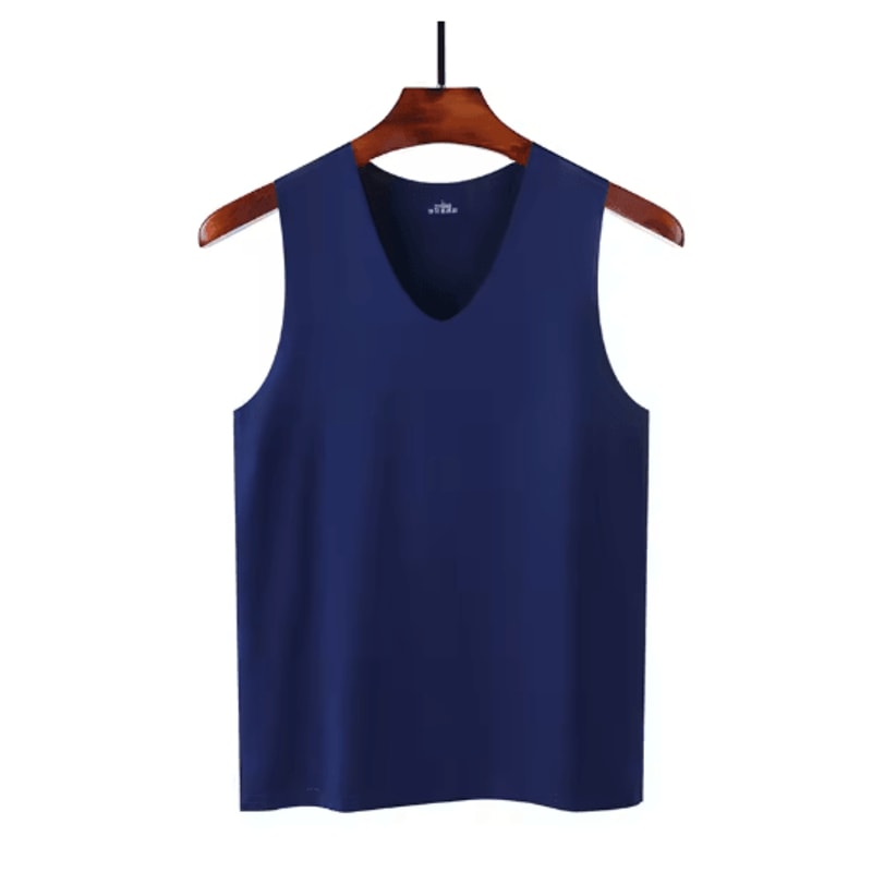 Mens Ice Silk Gym Tank Top Breathable Quick Dry Mesh Fitness Sleeveless Shirt 2