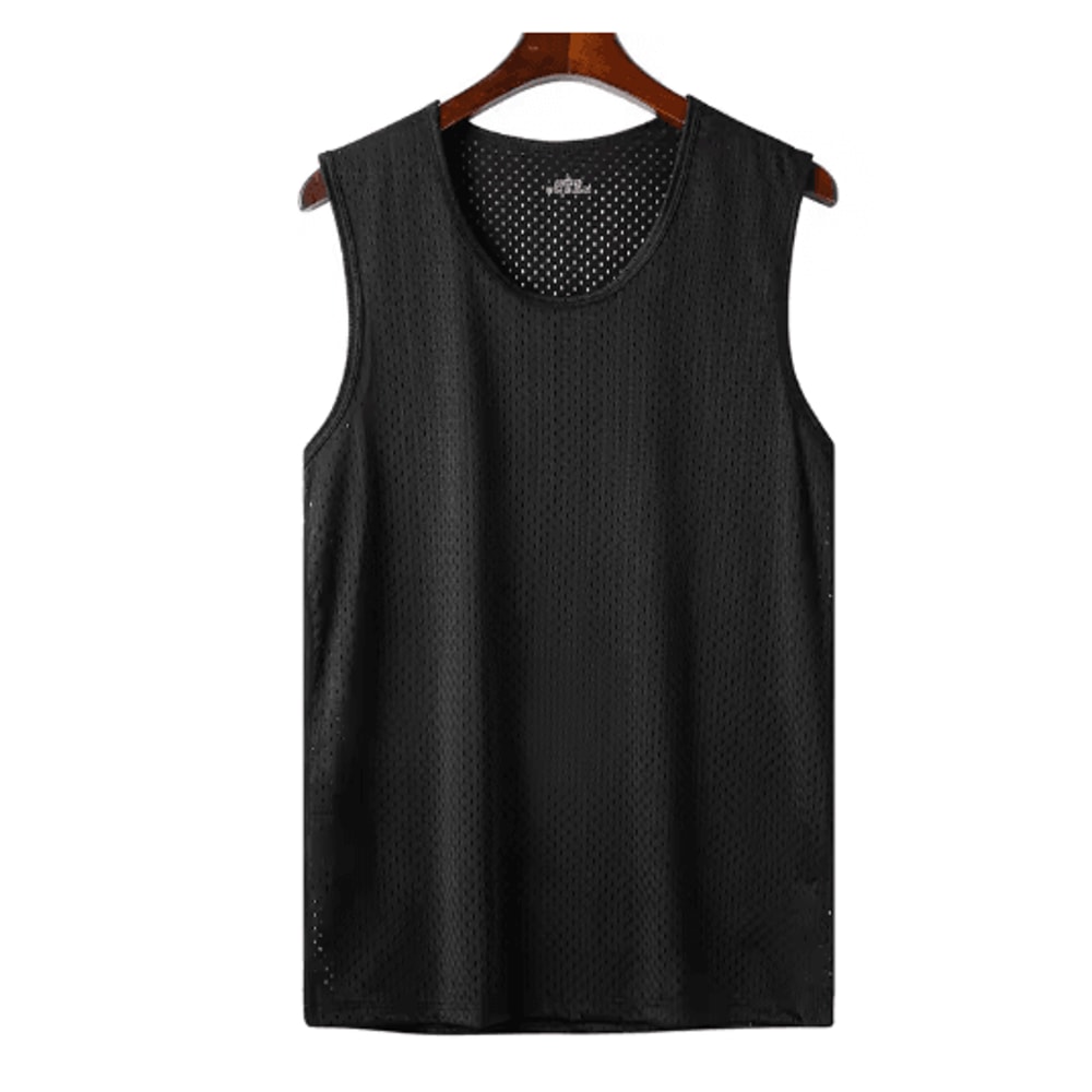 Mens Ice Silk Gym Tank Top Breathable Quick Dry Mesh Fitness Sleeveless Shirt 9