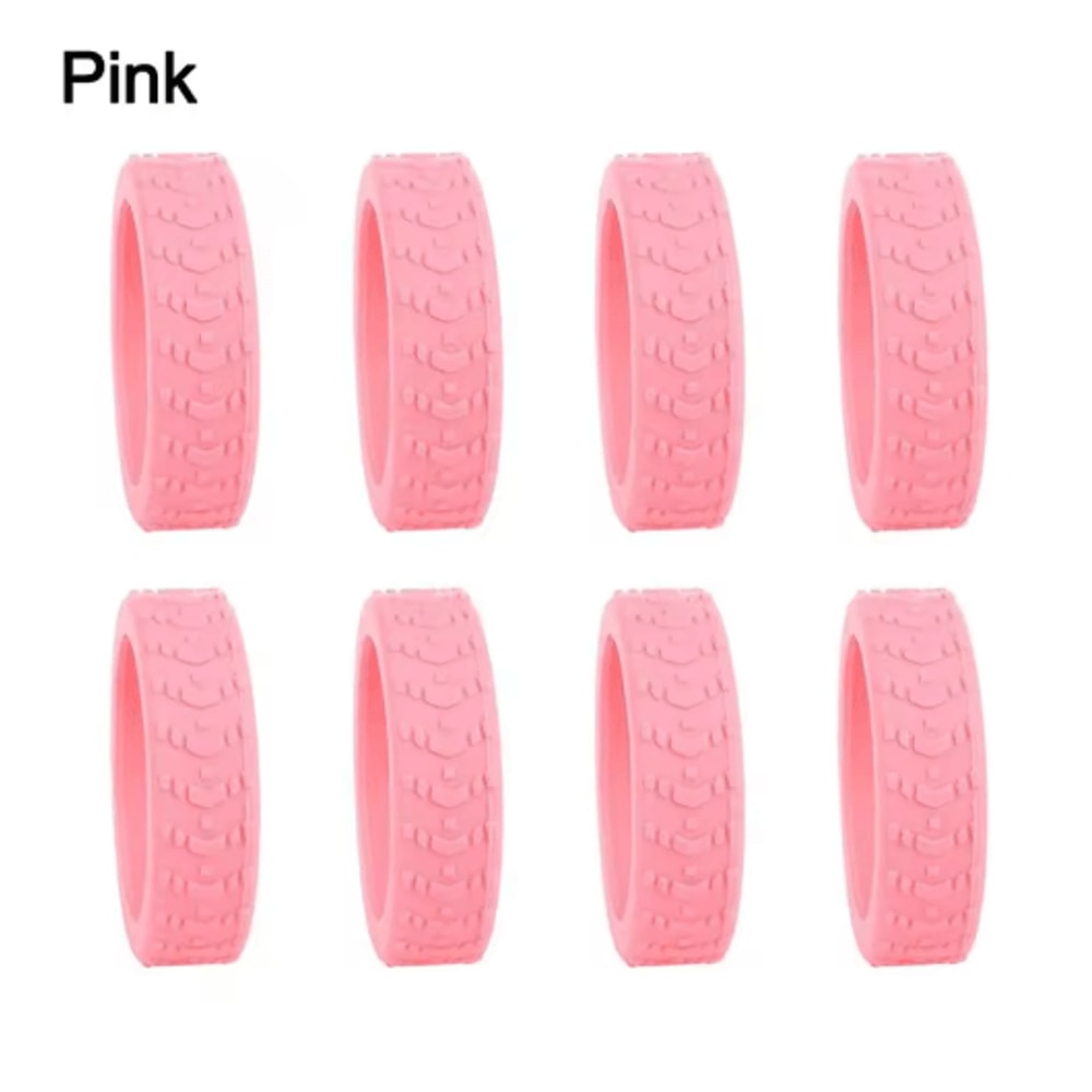 8 Piece Silicone Luggage Wheel Covers Noise Reducing Suitcase Caster Protectors For Smooth Travel 2