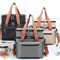 Double Layer Thermal Lunch Bag Large Capacity Insulated Cooler Tote With Crossbody Strap 5