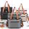 Double Layer Thermal Lunch Bag Large Capacity Insulated Cooler Tote With Crossbody Strap 5