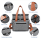 Double Layer Thermal Lunch Bag Large Capacity Insulated Cooler Tote With Crossbody Strap 8