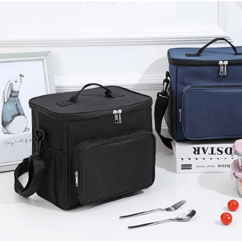 Large Insulated Lunch Bag Reusable Thermal Lunch Tote With Adjustable Shoulder Strap 6