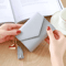 Womens PU Leather Small Wallet Compact Tassel Coin Purse Card Holder 2