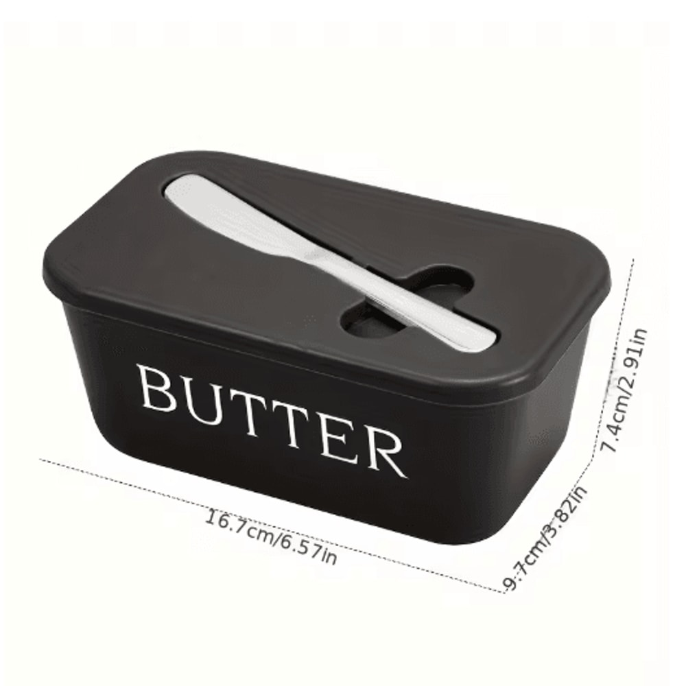 Butter Dish With Lid And Knife Sealed Butter Storage Box With Built In Slicer 1